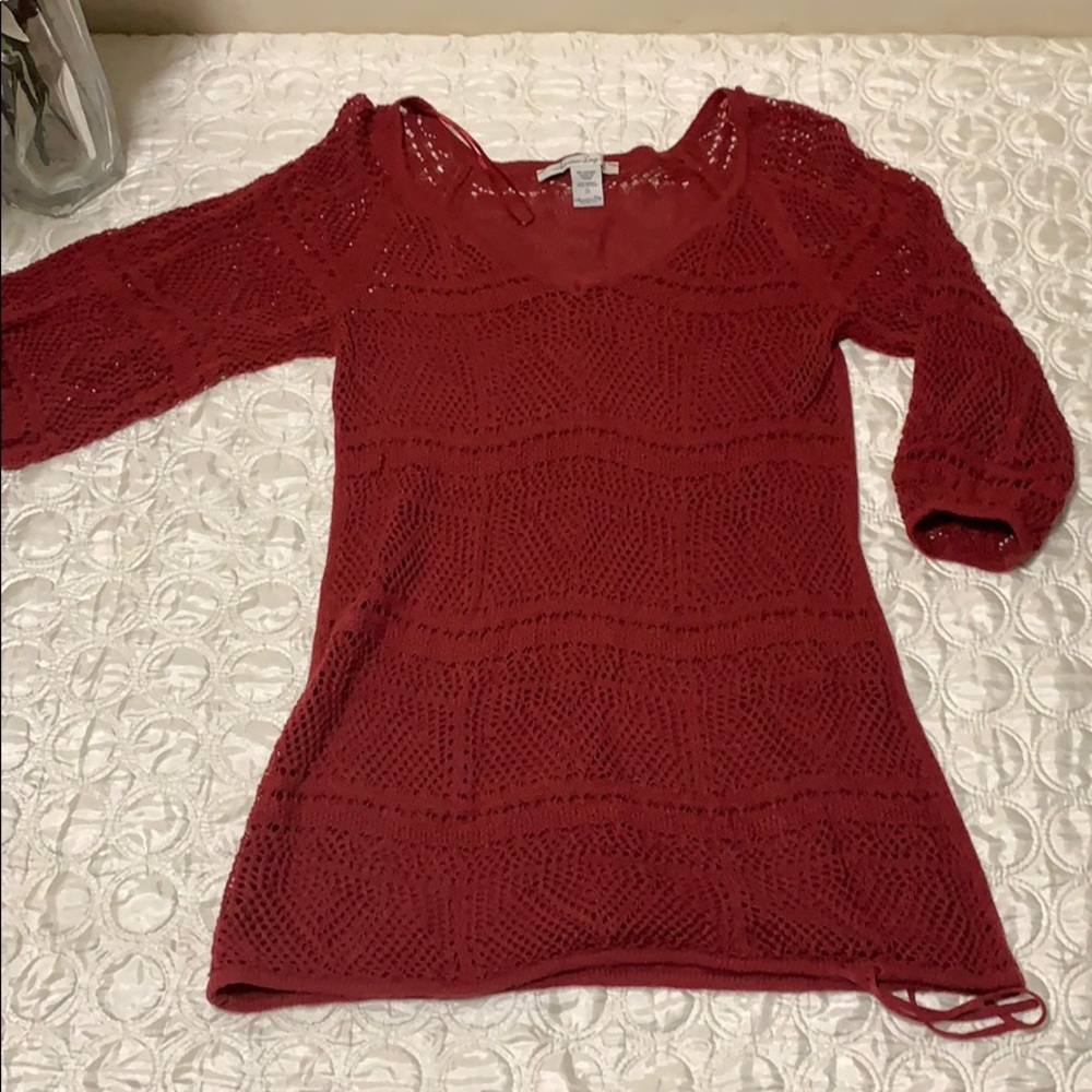 American Rag see-through knot shirt